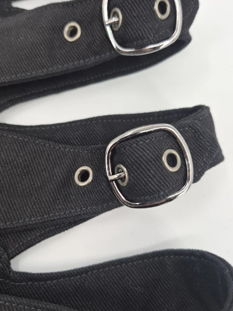 Defi Pans Ins Black Buckle Goth Punk Emo - Size S — image 4 of 8